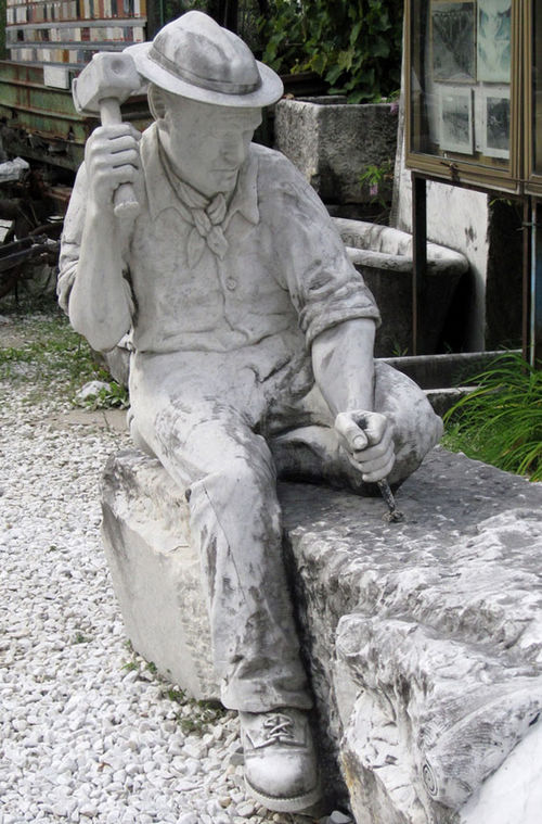 White Carrera Marble Sculpture